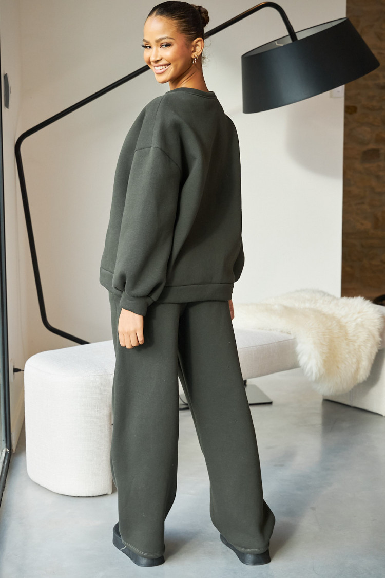 Ensemble 2 pièces sweat + jogging kaki