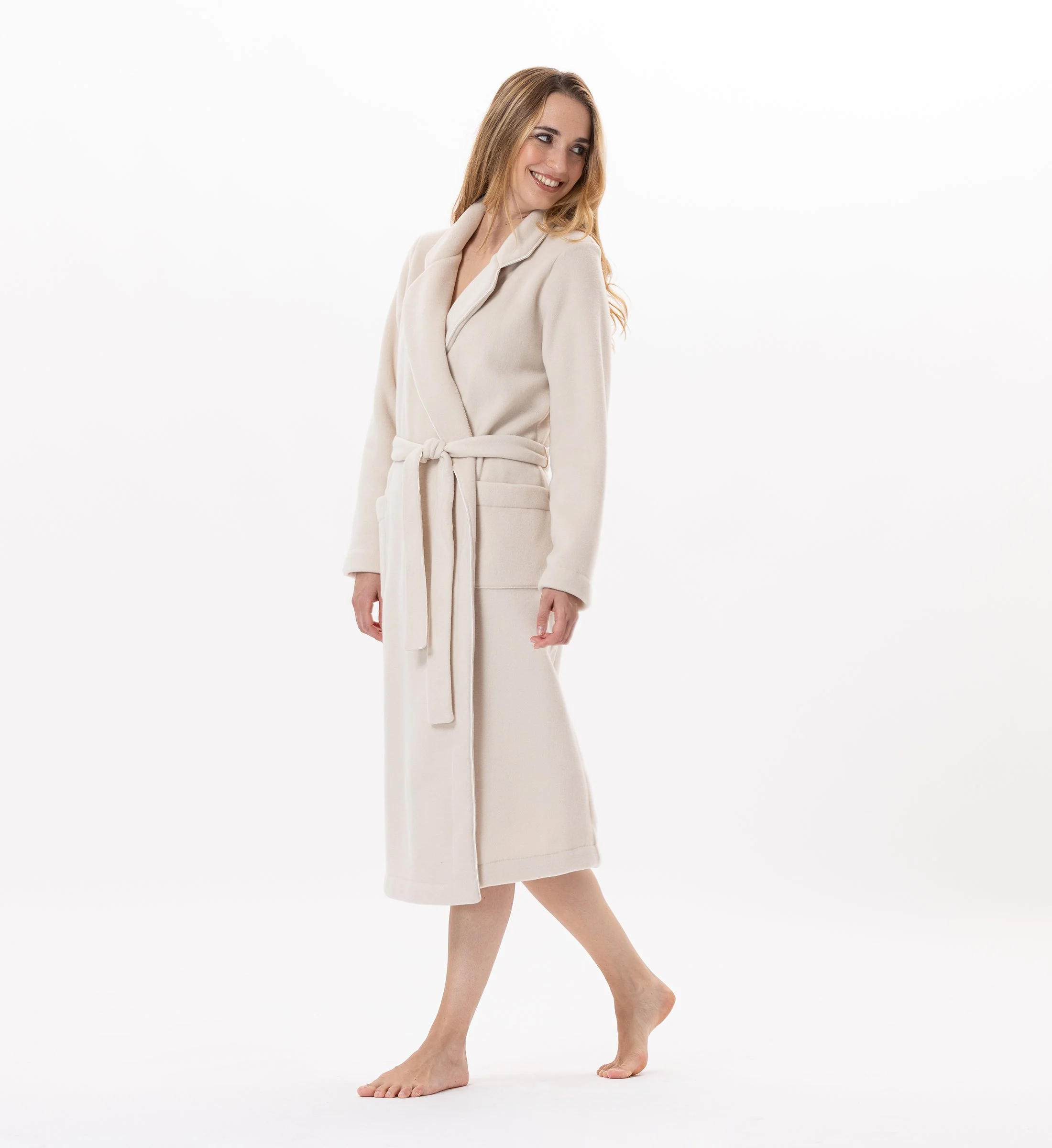 ESSENTIEL 865 - Peignoir en polaire | Beige