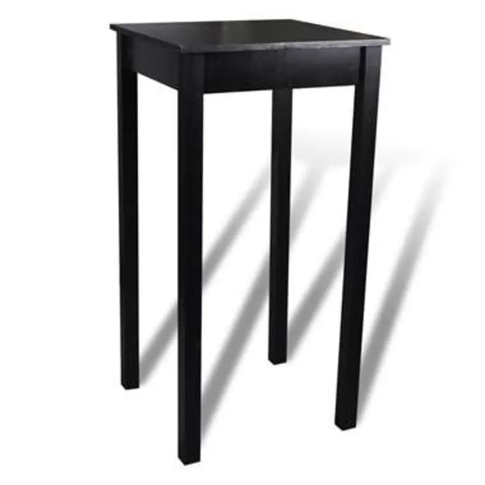 VIDAXL Bartafel 55x55x107 cm MDF zwart