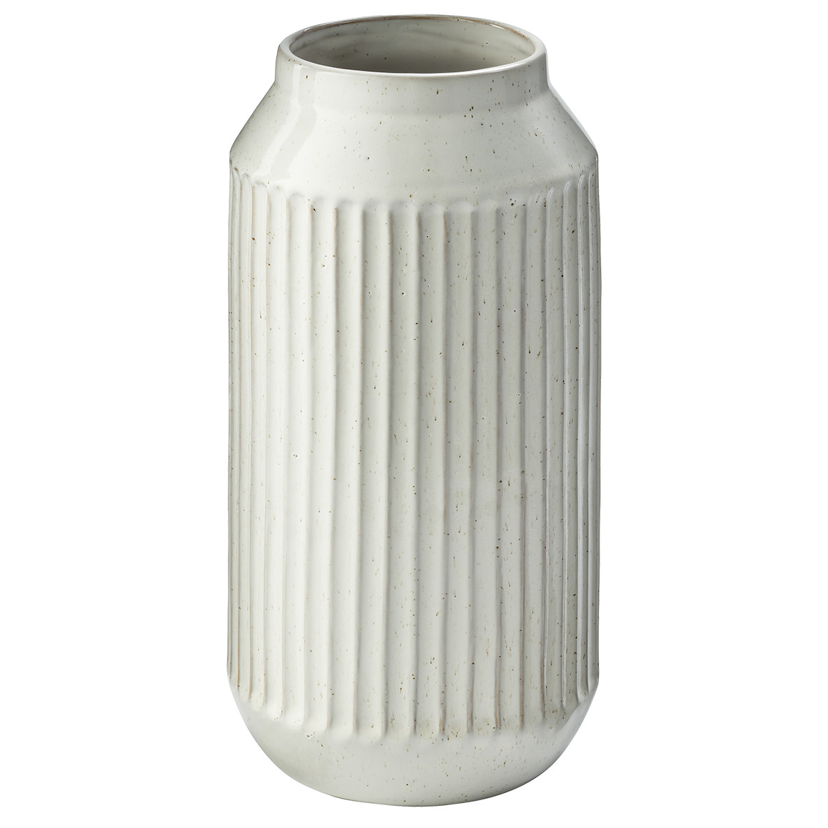 My Home Vase in Riffel-Optik weiss