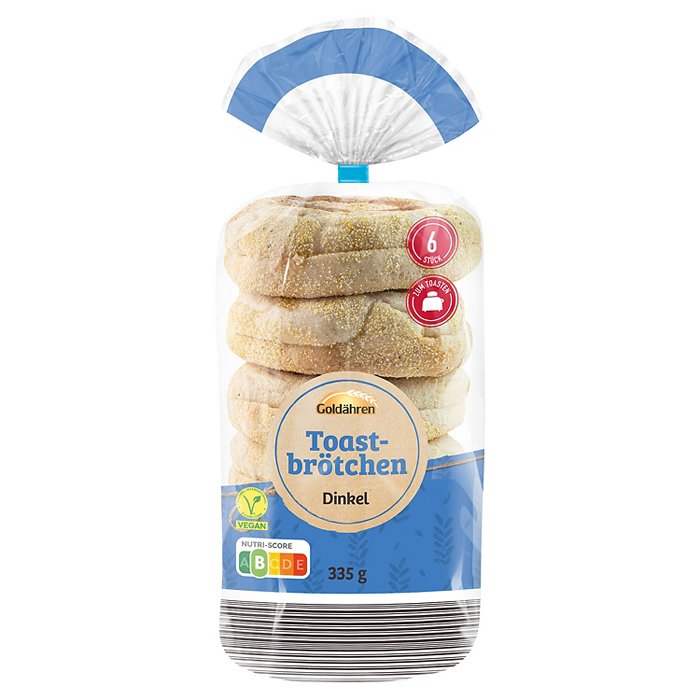 GOLDÄHREN Dinkeltoastbrötchen 335 g