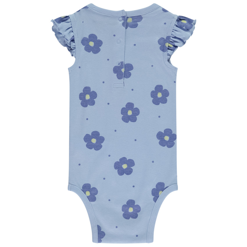 Lot de 7 bodies manches courtes motifs floraux pour bébé fille