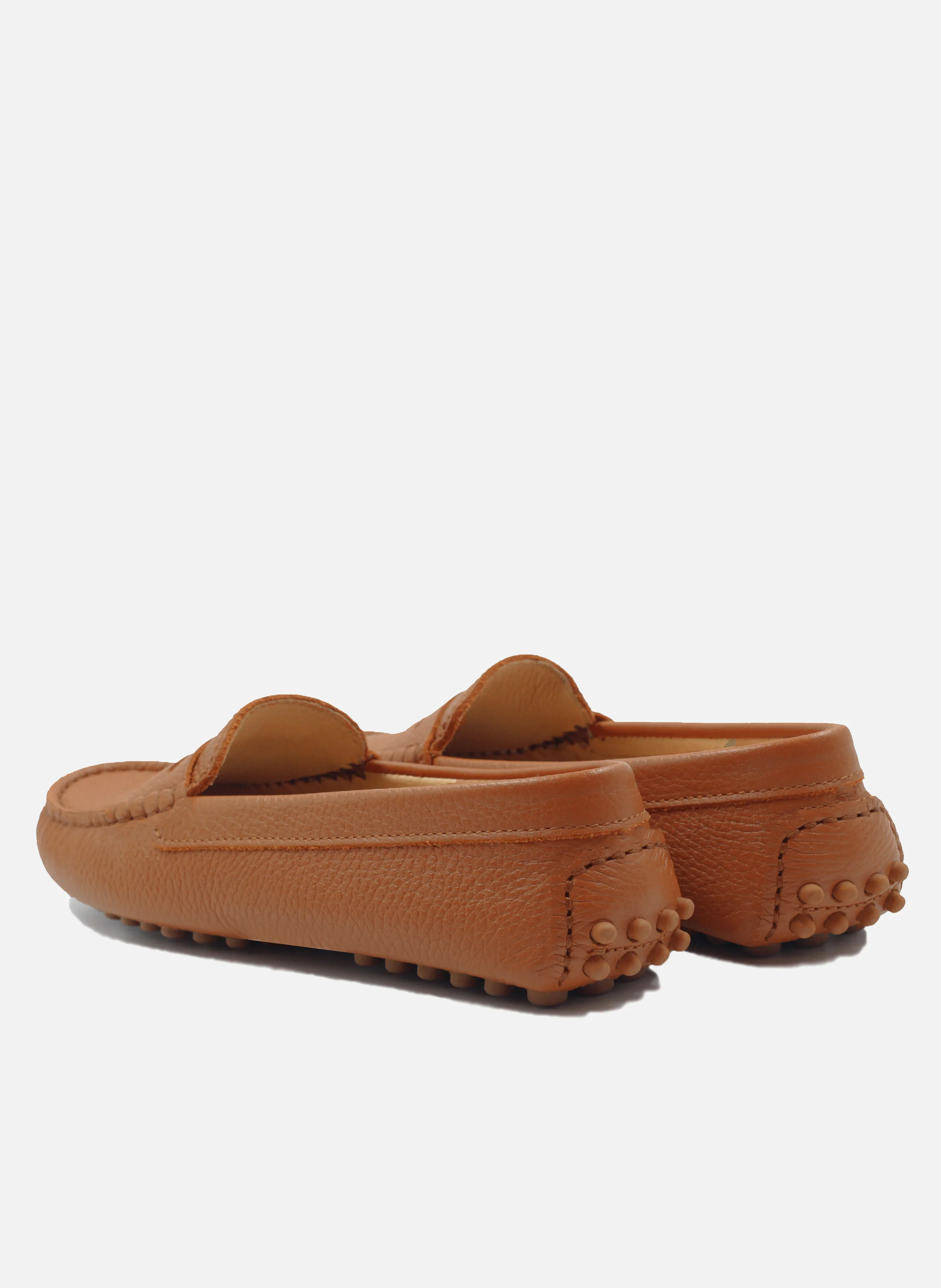 Mocassins femme cuir grainé | Marron