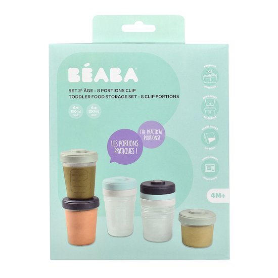 Set 2ème âge 8 portions clip 150ml/250ml   de               Béaba