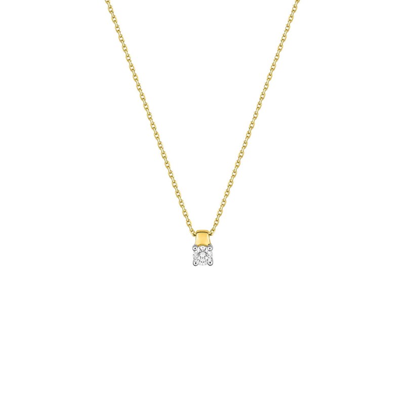 Collier Femme - Or 18 Carats - Diamant 0,14 Carats - Longueur : 42 cm