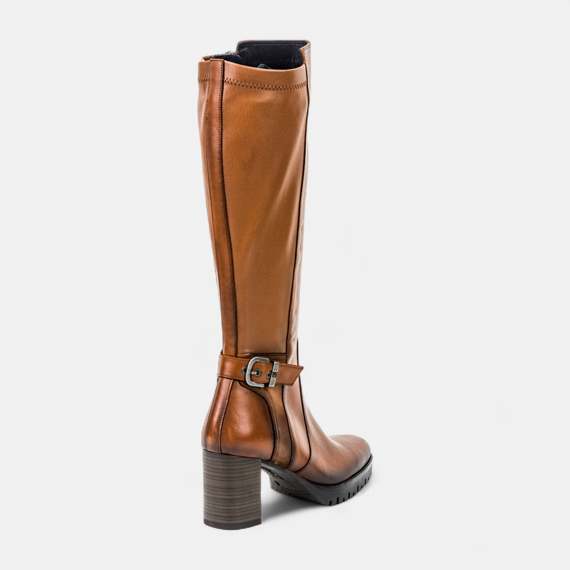 Bottes à talon Femme cognac