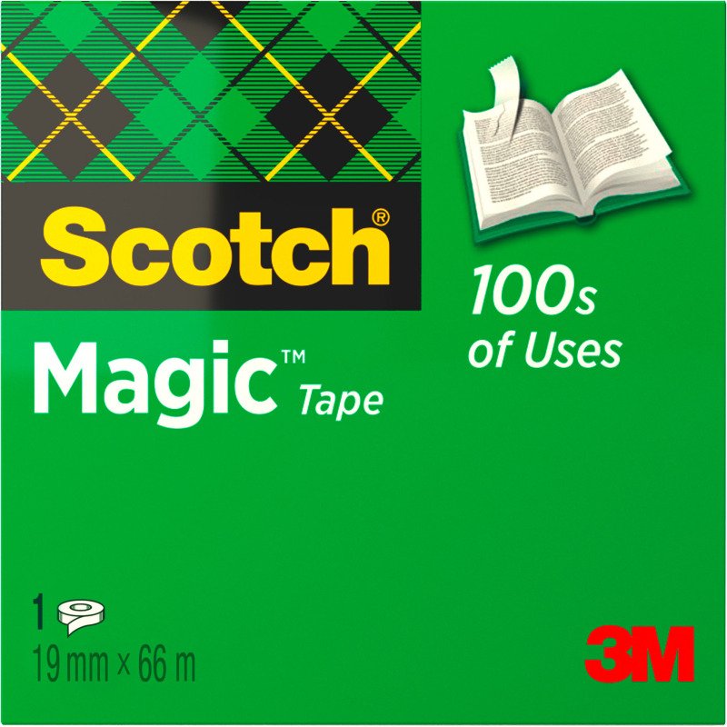 Ruban adhésif Scotch Magic invisible - Largeur 19 mm x longueur 66 m