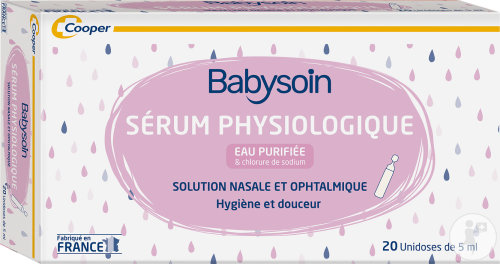 Cooper Babysoin Sérum Physiologique 20 Unidoses