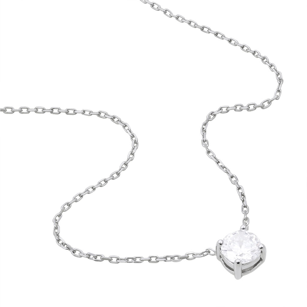 Collier Kariane Argent Blanc Oxyde De Zirconium