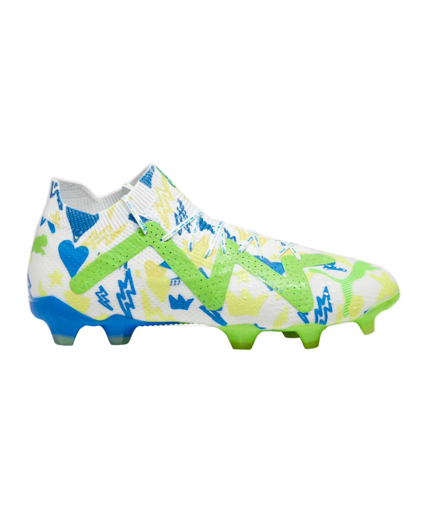 PUMA FUTURE Ultimate FG/AG NJr Weiss Blau F01