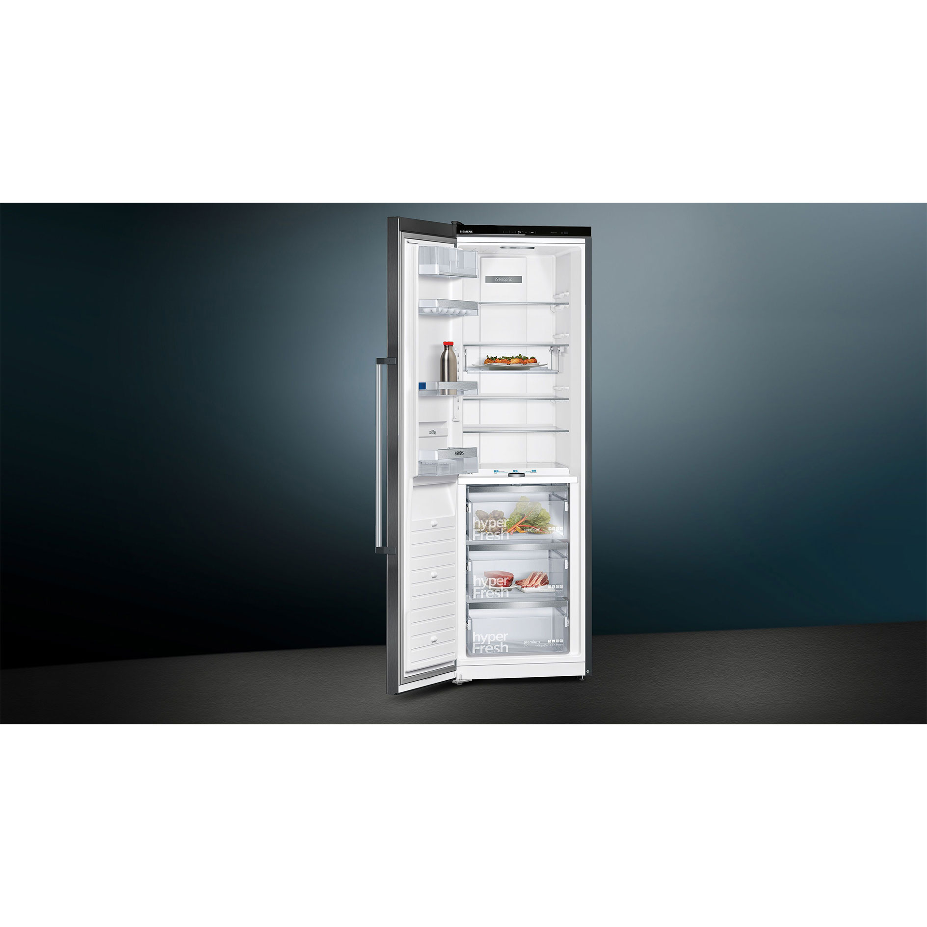 SIEMENS Stand-Kühlschrank - KS36FPXCP - blacksteel - C