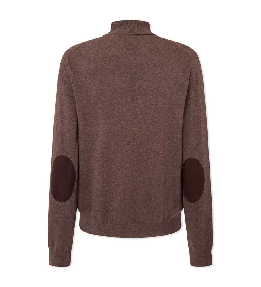 Hackett Jersey Merino Cash Brown