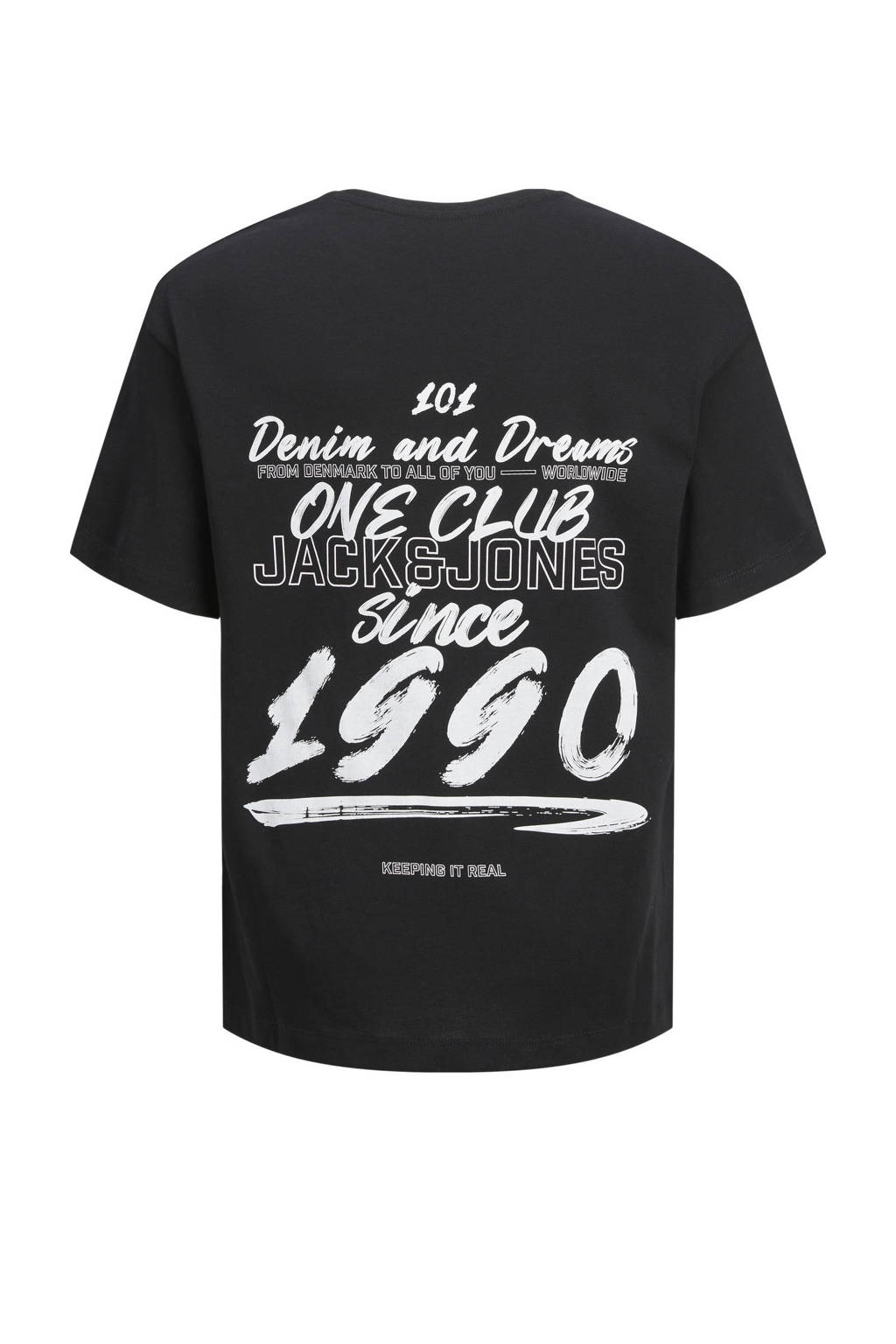 JACK & JONES T-shirt JJDDREAM met backprint zwart