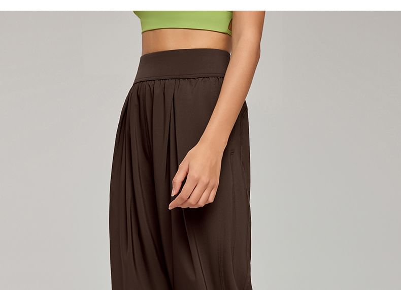 femmal - Hoge taille effen wijde yogabroek