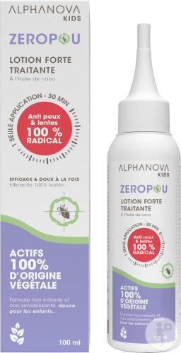 Alphanova Kids Zéropou Lotion Traitante Forte À L'Huile De Coco Flacon 100ml