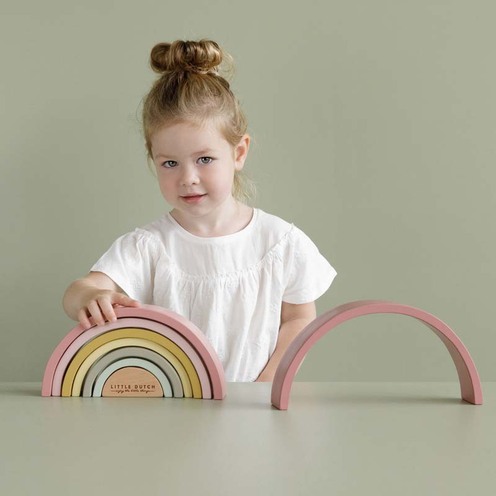 Arc en Ciel en bois Rose - LITTLE DUTCH