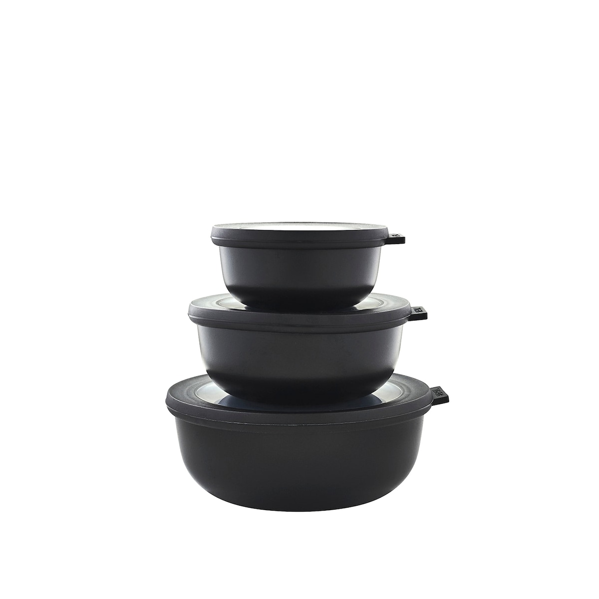 Mepal Cirqula low Bowl set 3 pcs Black