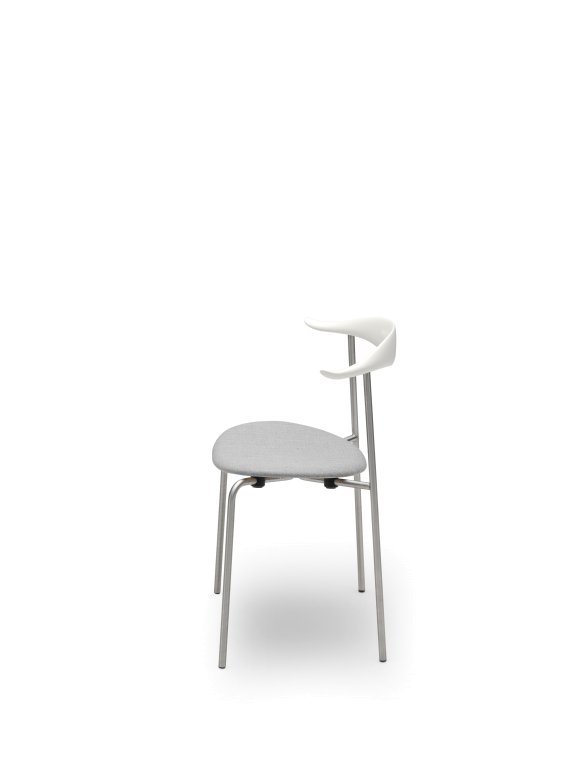 Carl Hansen & Son CH88P stoel stainless steel - wit geolied eiken - Loke 7210 leer