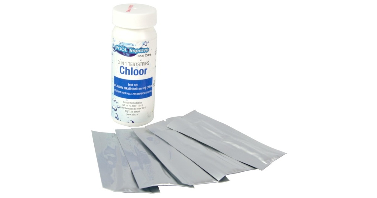 Pool ImproveTeststrips 3 in 1, 50 teststrips watertester