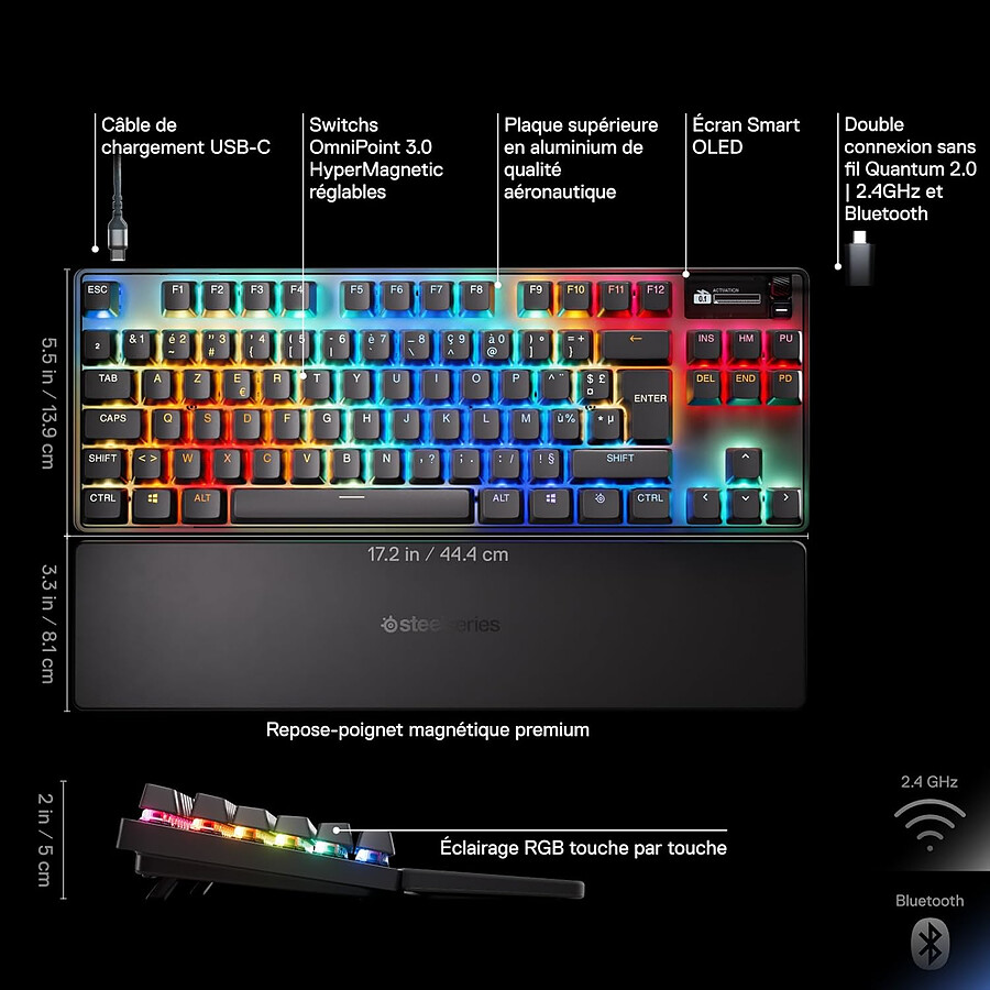 SteelSeries Apex Pro TKL Wireless Gen 3 - SteelSeries OmniPoint 3.0
