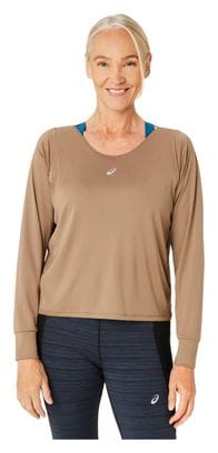 Maillot manches longues Asics Nagino Run Kaki/Beige Femme