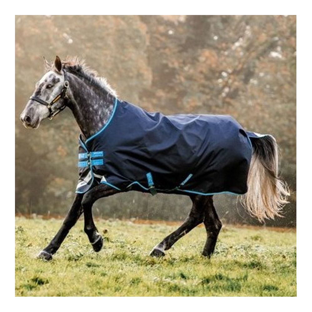 Horseware AMIGO BRAVO 12 TURNOUT 50G - Couverture de paddock navy/turquoise/aqua/blue