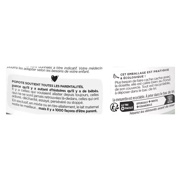 Leite orgânico de primeira etapa, batata, 800g