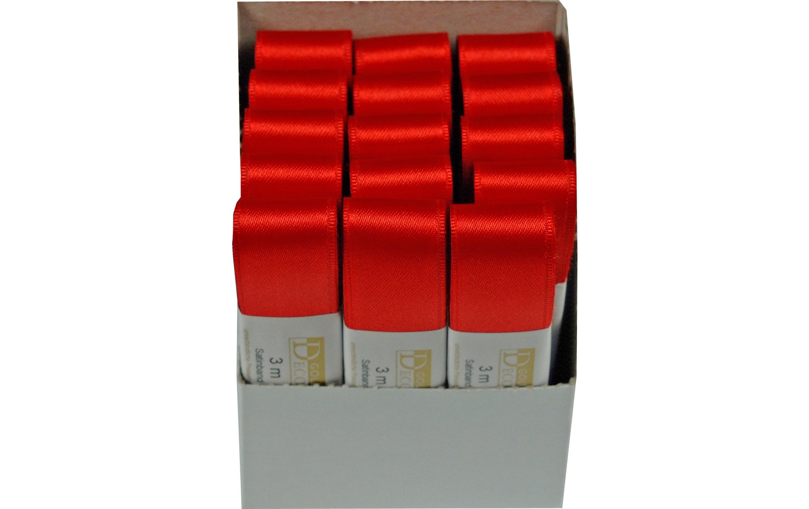 Satinband 25 mm x 3 m, Rot, 1 StückSträngchen Geschenkband