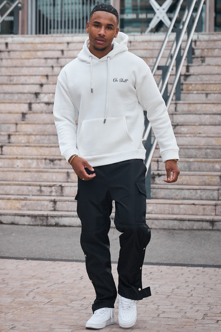 Sweat à capuche blanc 