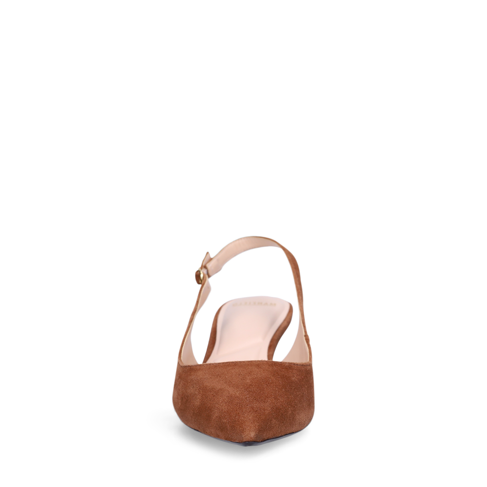 Bruine suède slingbacks