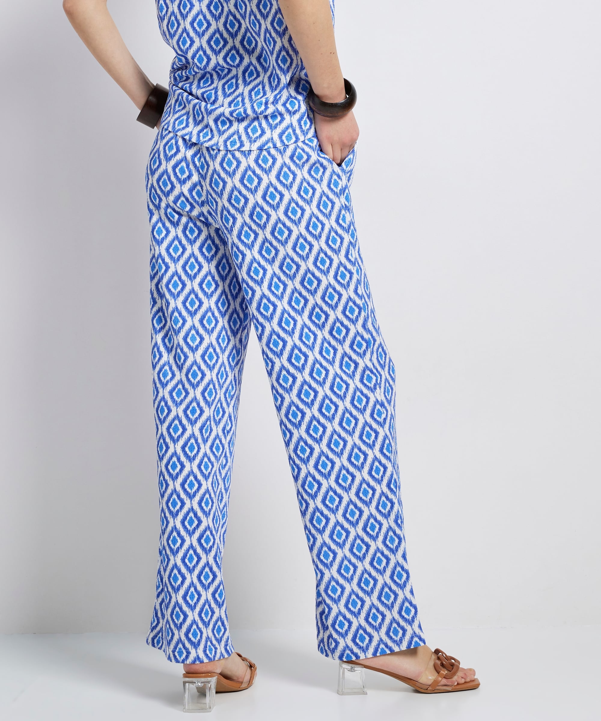 wide fit broek met retroprint