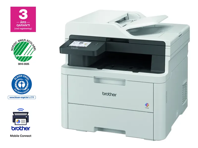 Brother DCP-L3560CDW - Multifunktionsprinter - farve - LED - 215.9 x 355.6 mm (original) - A4/Legal (medie) - op til 18 spm (udskriver) - 250 ark - USB 2.0, LAN, Wi-Fi(n)