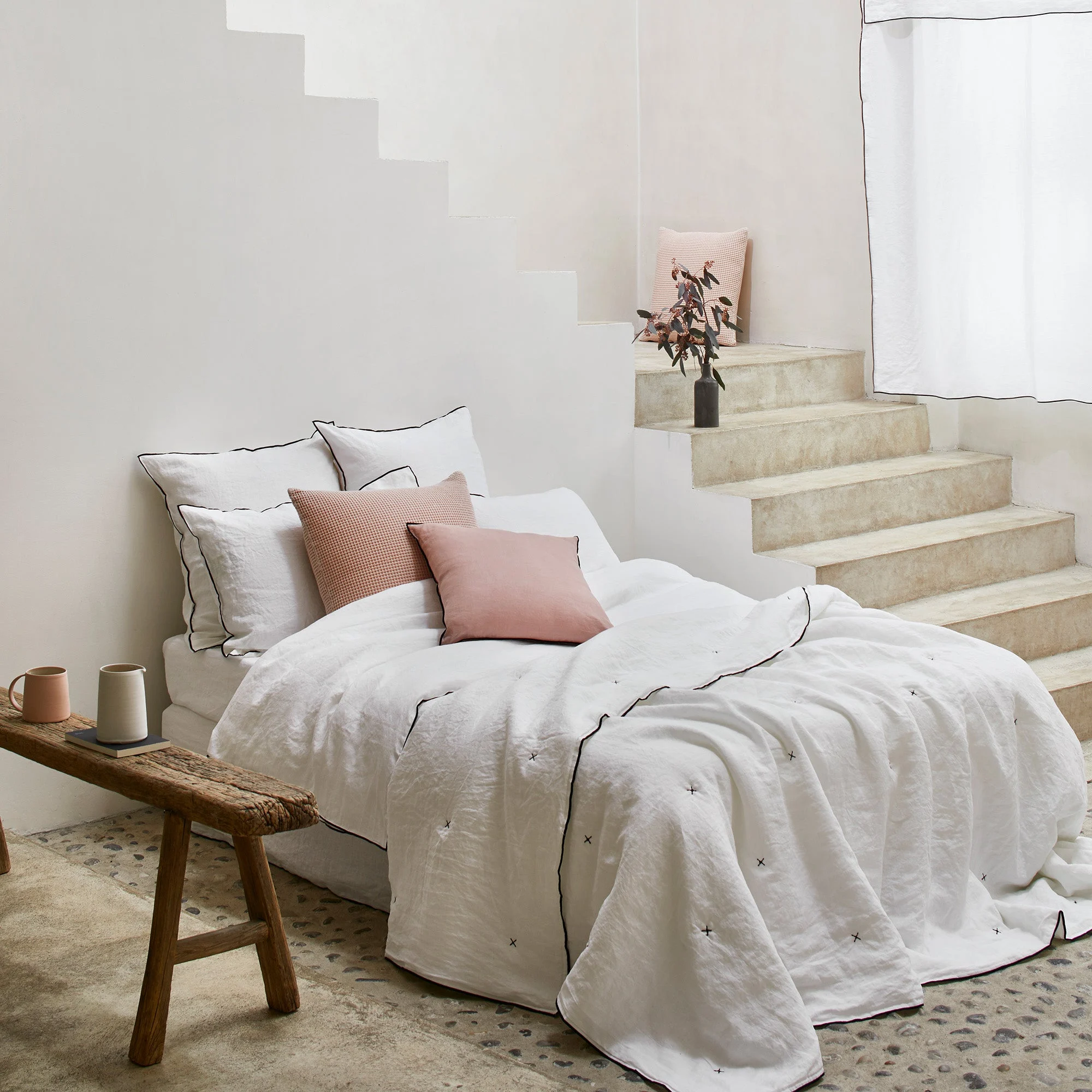 CARLINA - Couvre-lit matelassé | Blanc