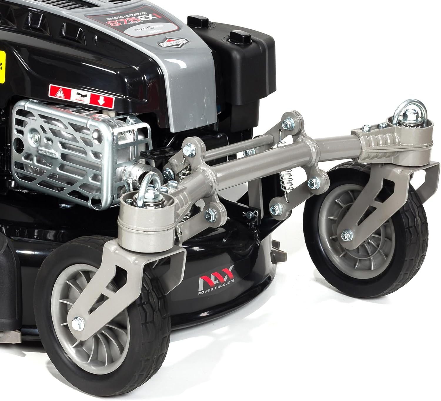NAX POWER PRODUCTS Briggs & Stratton 5000S Moteur 875Exi Série 190 cm3 ReadyStart Largeur de coupe 56 cm Panier 75L Roues pivotantes avant Tondeuse à gazon à traction à essence