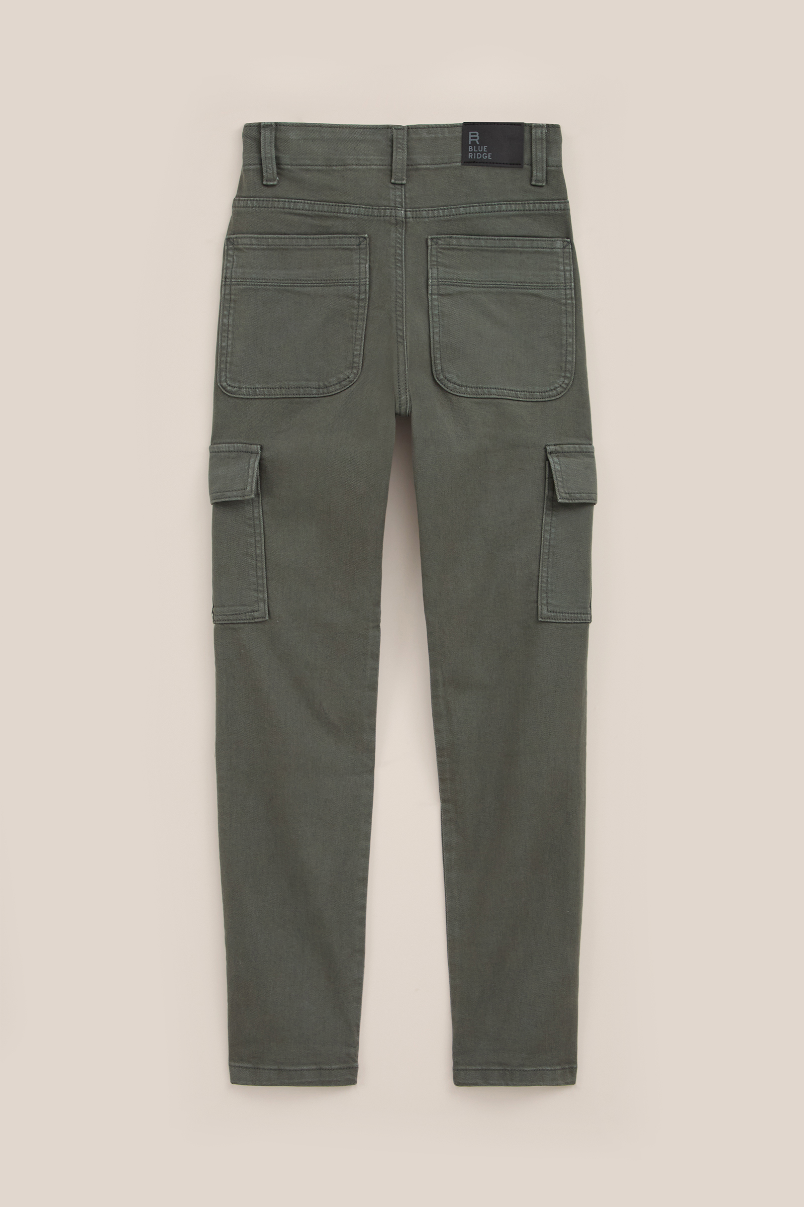 Jongens regular fit cargobroek WE Fashion Legergroen