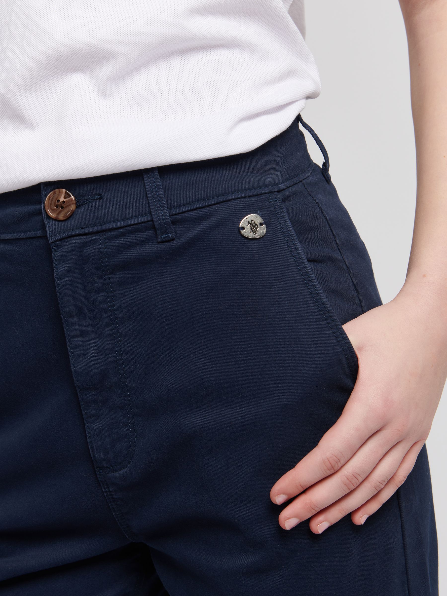 Blauw - U.S. Polo Assn. Classic Womens Chino Shorts