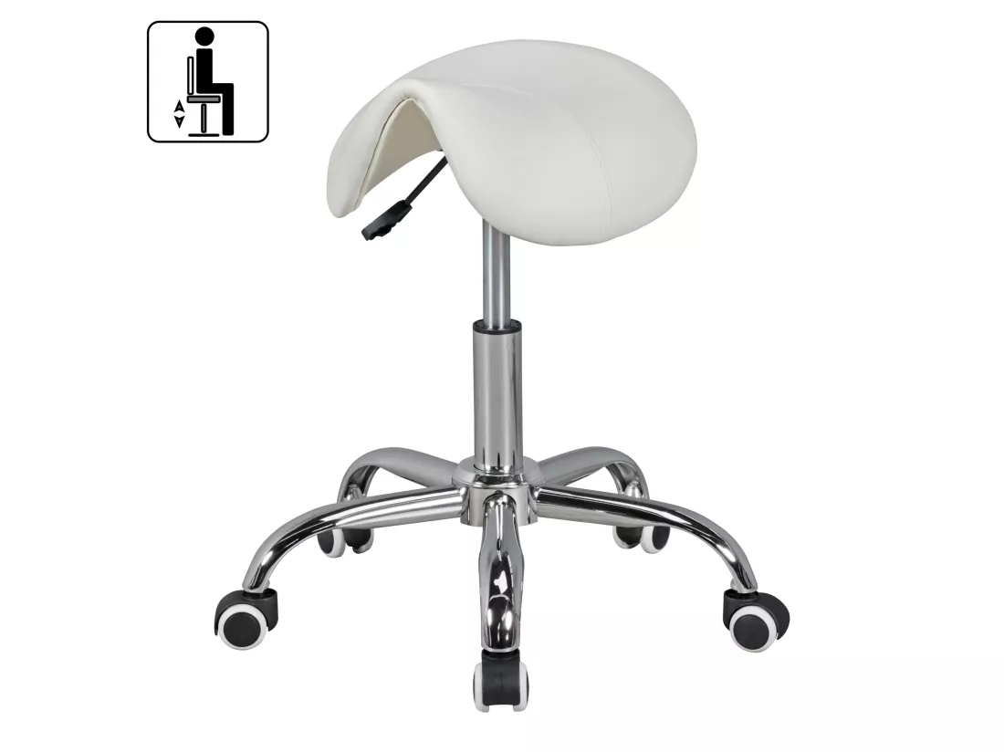 Design Tabouret à Roulettes Pivotant 360° Rembourré Tabouret de bureau