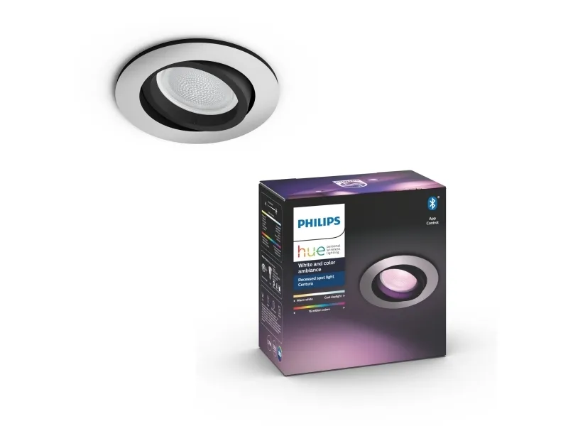 Philips Hue White Color Ambiance Centura Indbygningsspot Rund Aluminium - BT