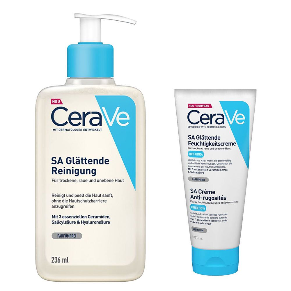 CeraVe SA Glättende Reinigung & CeraVe SA Urea Glättende Feuchtigkeitscreme