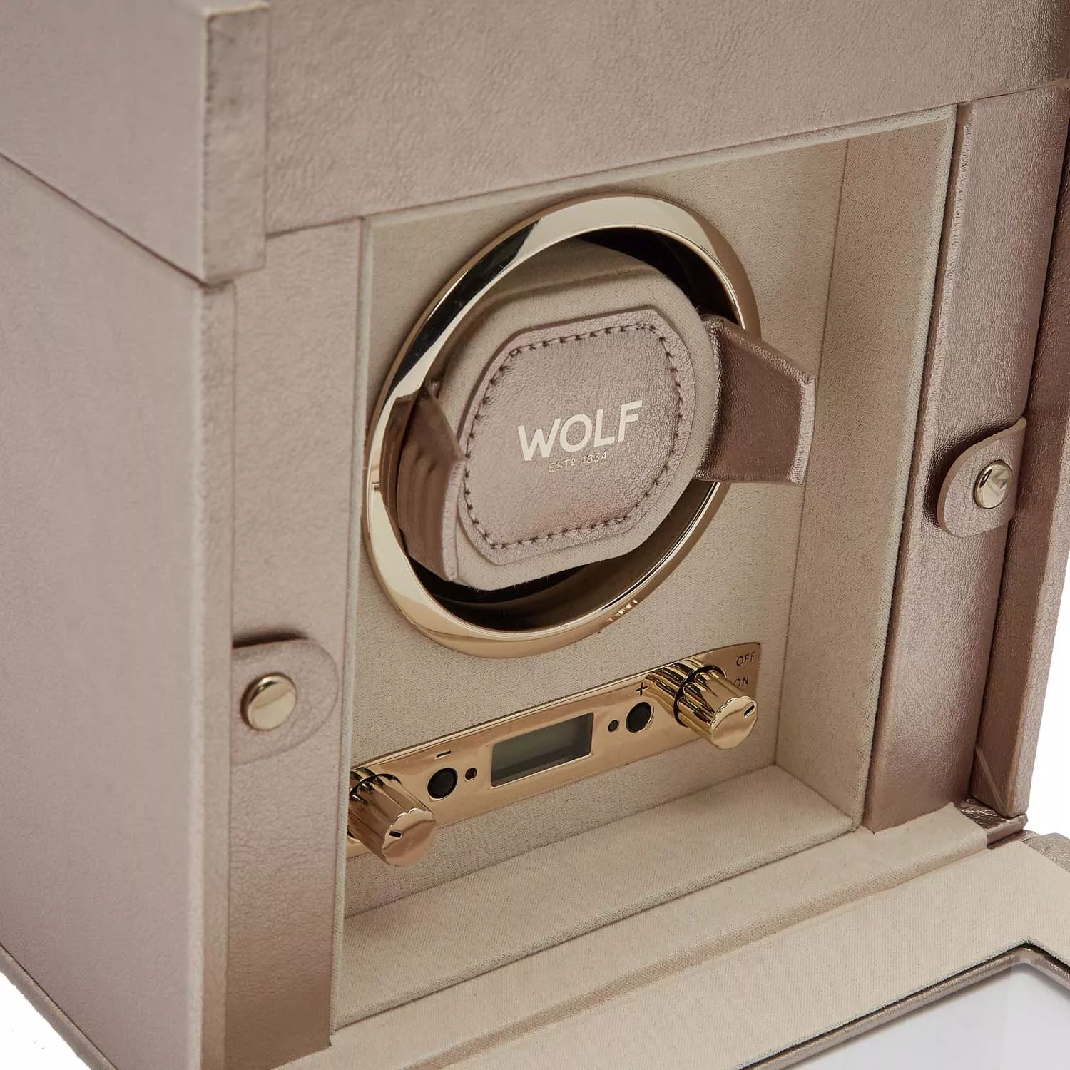 Wolf Palermo Watch Winder 1 ur Beige Læder 213716