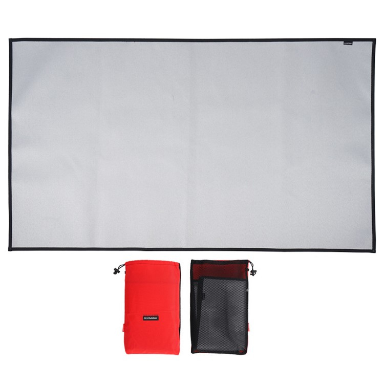 (106x60cm) Feuerfeste Camping Grill Unterlage Hitzeschutz Matte Wärme Isolations Pad - Grau