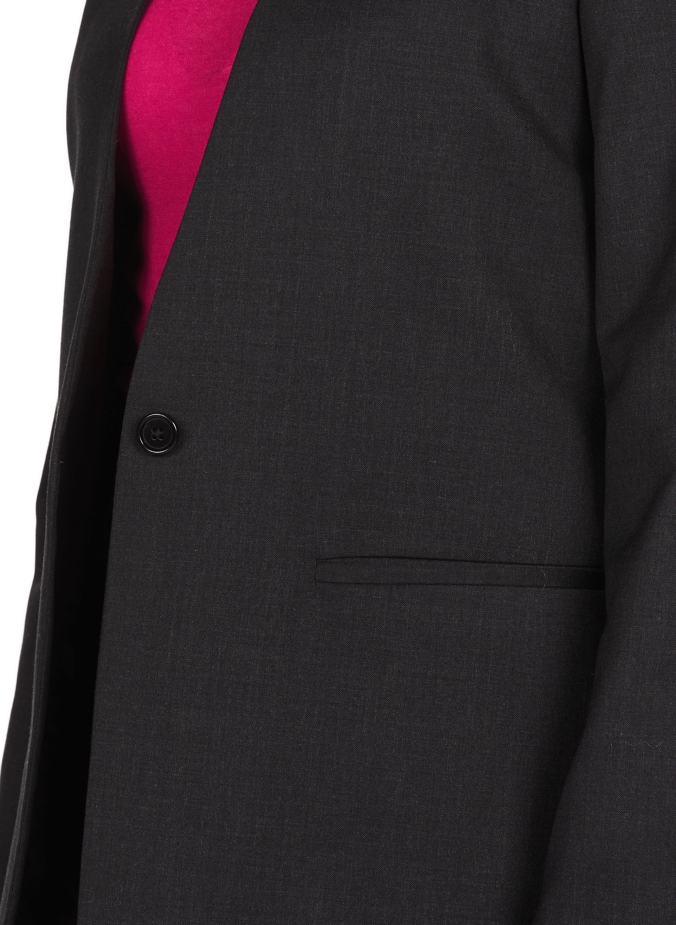 UCUT - Veste de tailleur sans col en laine mélangée| Gris