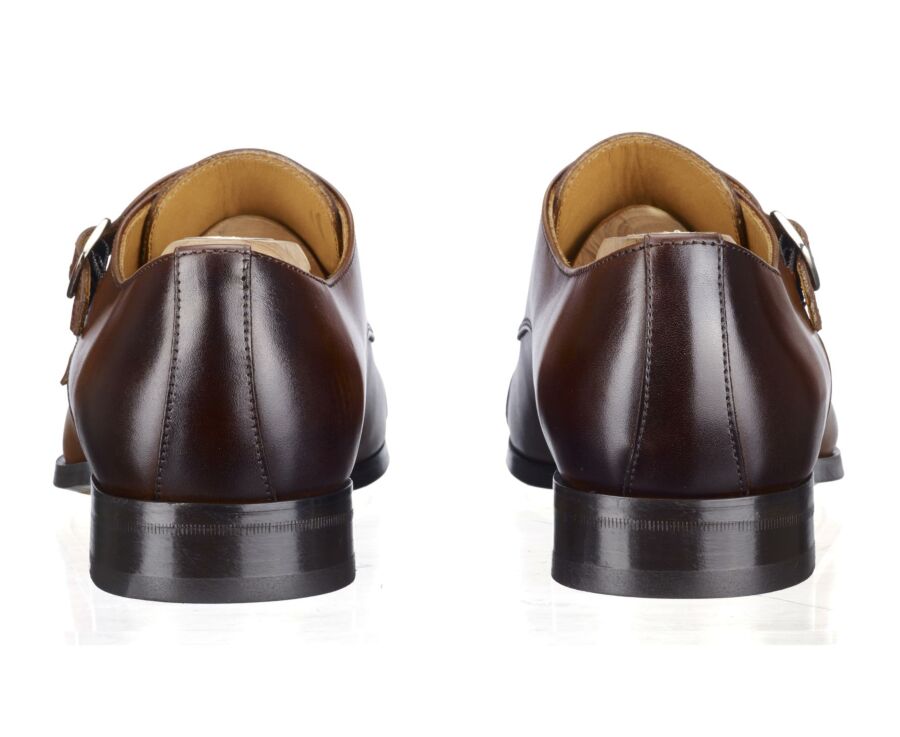 Chaussures homme double boucle Chocolat Patiné - CHEDDINGTON