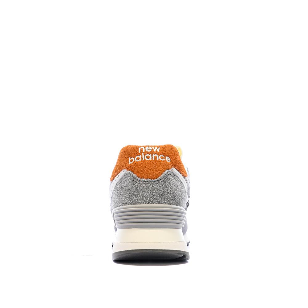 New Balance ML574 Baskets Gris/Orange Garçon New Balance