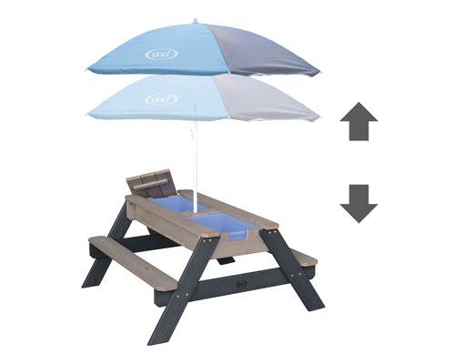 Kinderpicknicktafel AXI Nick, hout, antraciet