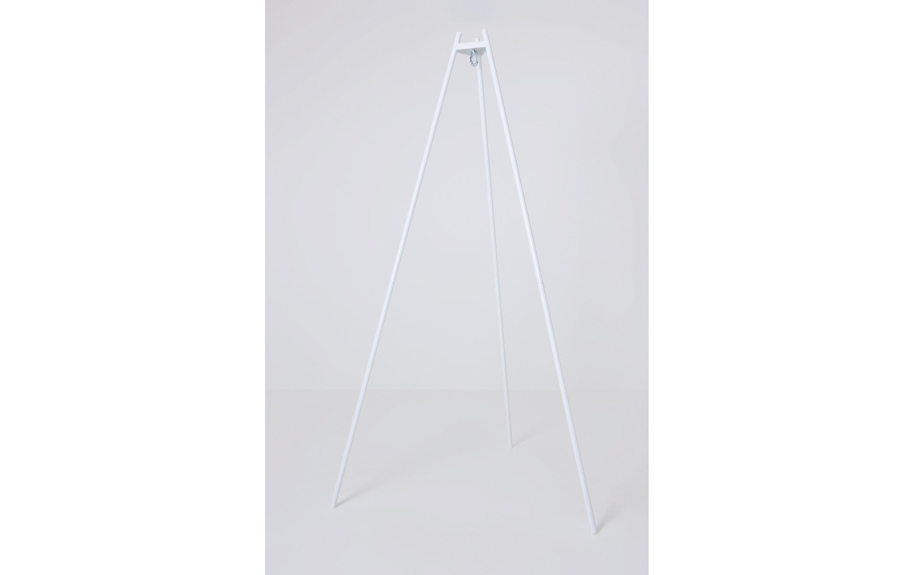 Babyhängematte Set Premium mit Ständer Weiss/Grau<br>Set für ruhigen Schlaf