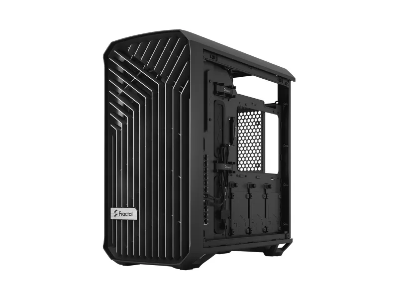 Fractal Design Torrent Compact - Tower - udvidet ATX - ingen strømforsyning (ATX) - sort TG mørk tone - USB/Lyd