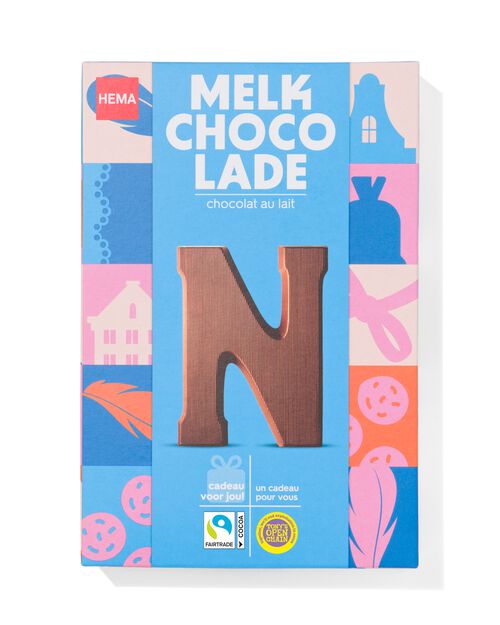 lettre N en chocolat au lait 140g