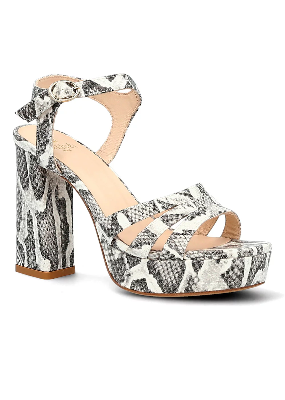 SANDALE RANA CUIR IMPRIME PYTHON