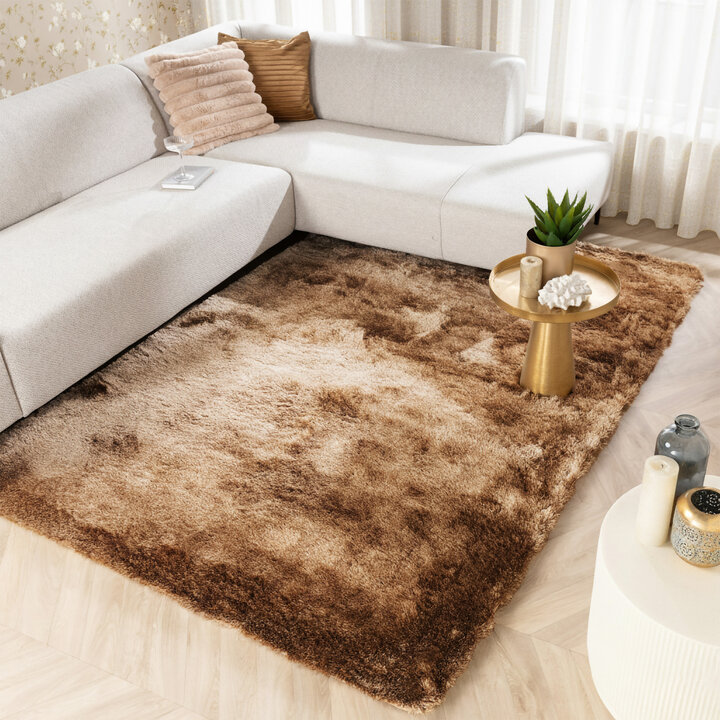 Hoogpolig vloerkleed - Glorious Taupe | Luxe